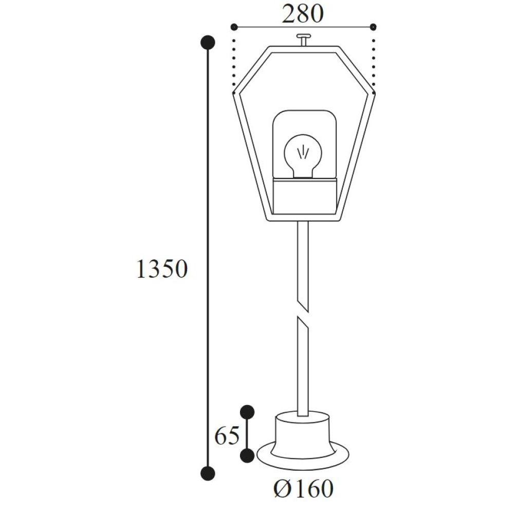 kerti rez allolampa modern antikolt kerties vilagitas jarda kislampa vizallo kulteri kert megvilagitas design artdeco minimal moretti luce kulonleges egyedi vilagitas formavivendi lampak meretek.jpg